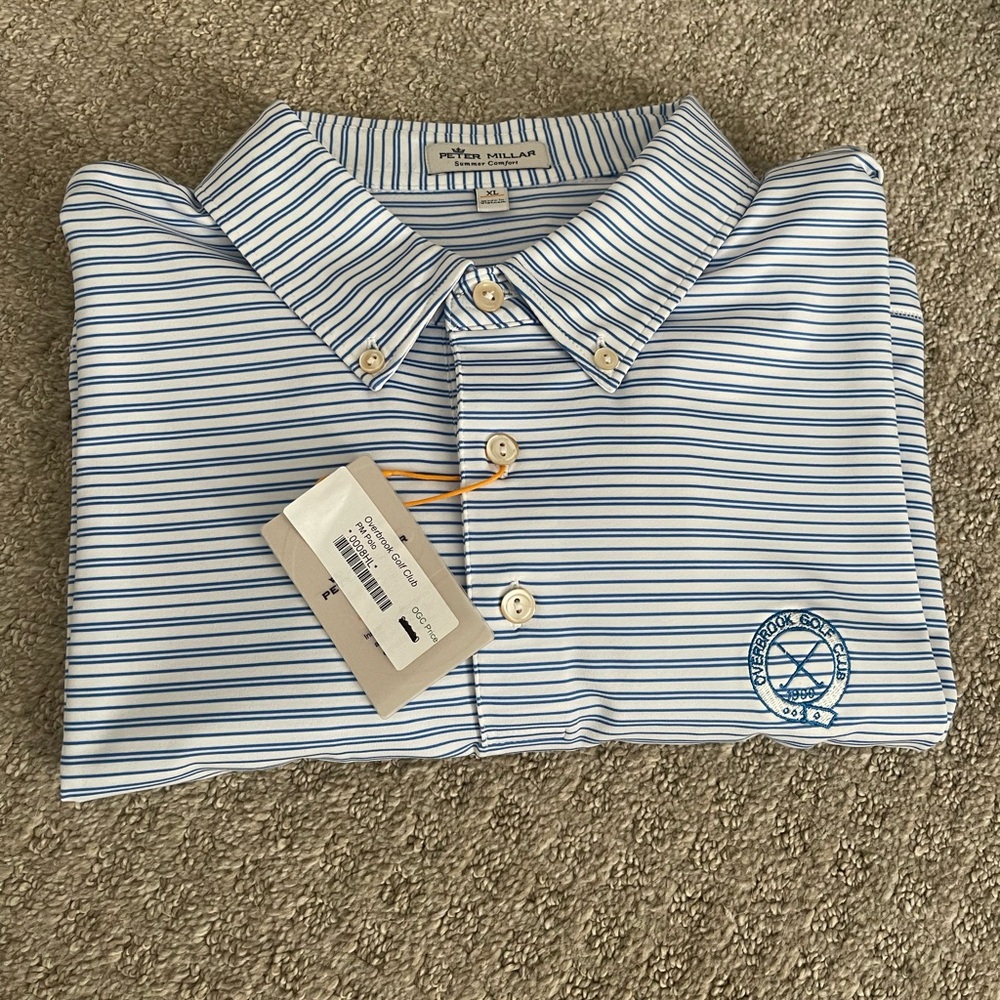 Peter Millar Collared Shirt (Overbrook Golf Club) *New with Tags*